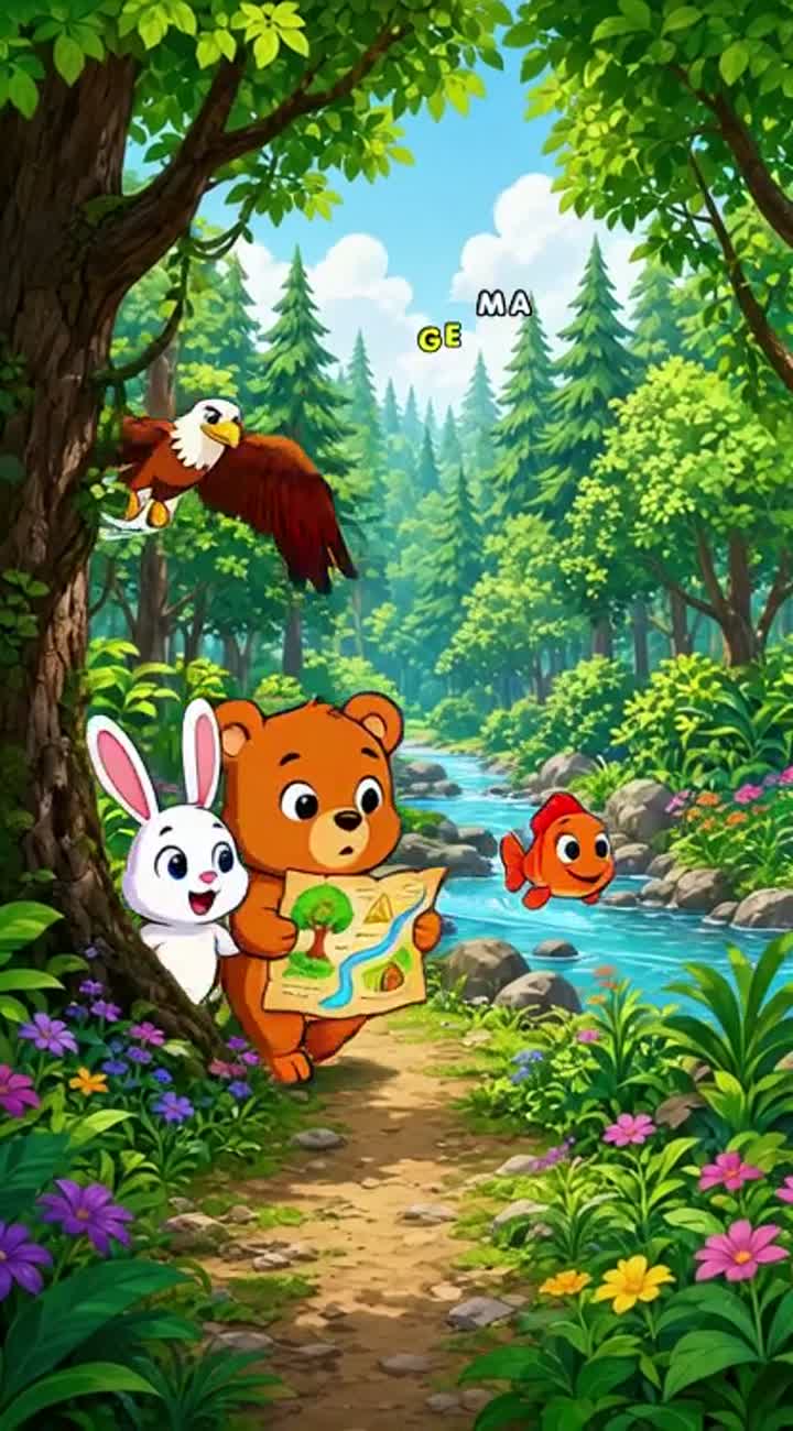 And bright, lively colors — AI cartoon