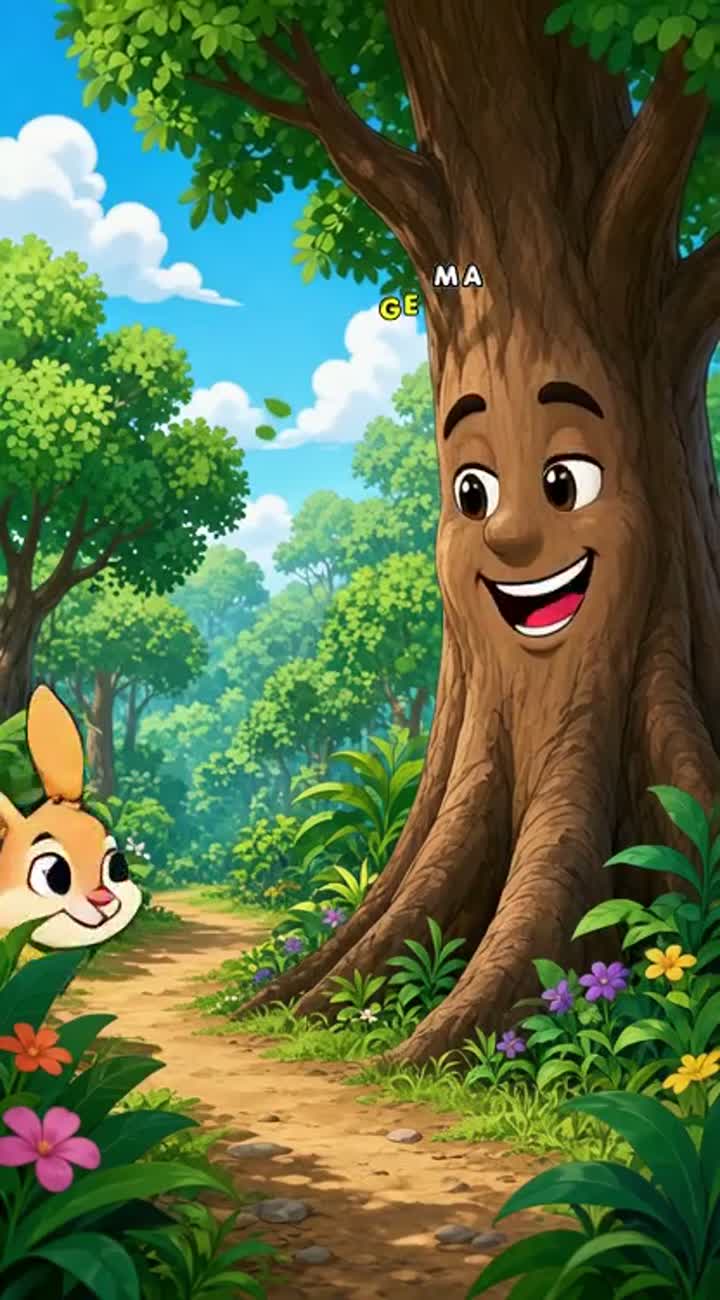 Ek sap jangal m khrgosh ki madad krta h in hindi cartoon style — AI cartoon