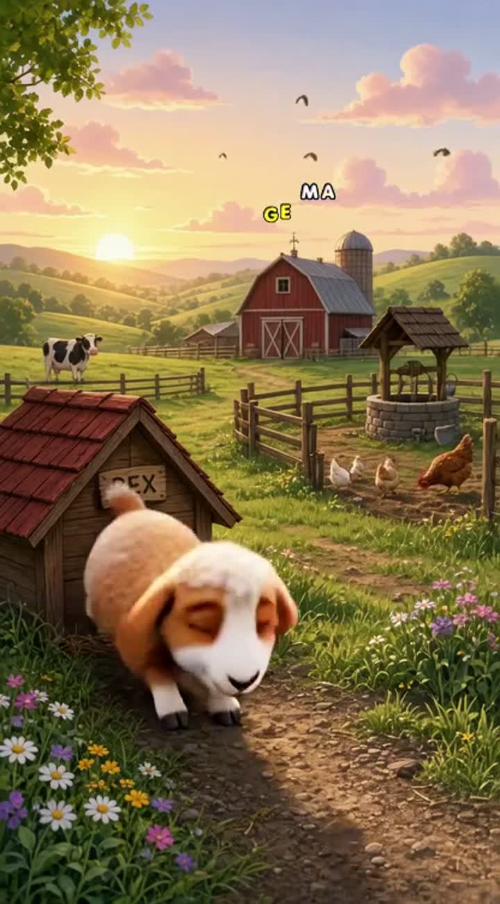 REX THE PUPPY - Episode 1: Welcome to the Farm! — AI cartoon