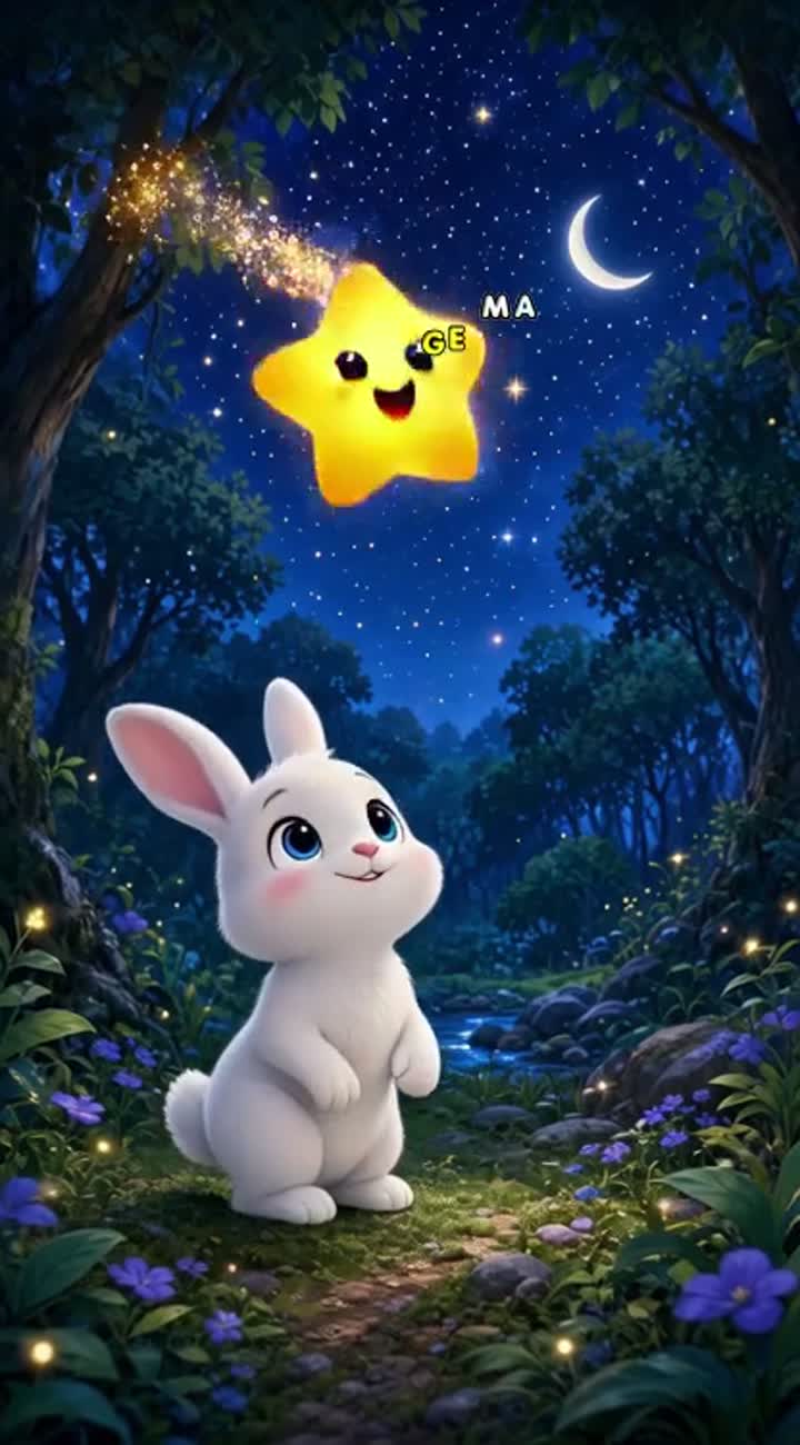 The Little Bunny Who Found a Star — AI cartoon