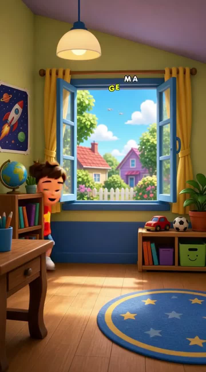 A little boy with his dog best friend who makes learning fun and funny — AI cartoon