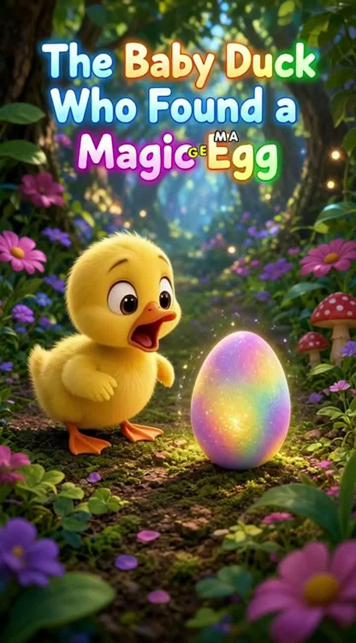 The Baby Duck Who Found a Magic Egg — AI cartoon