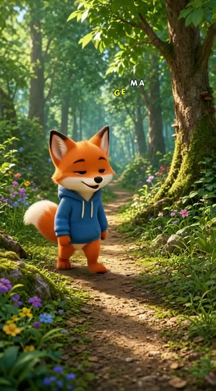 Finn the Little Fox and the Lost Rabbit — AI cartoon