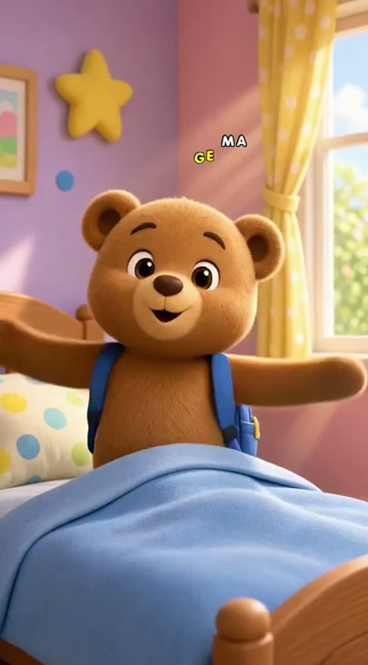 Bright, adorable preschool cartoon animation — AI cartoon