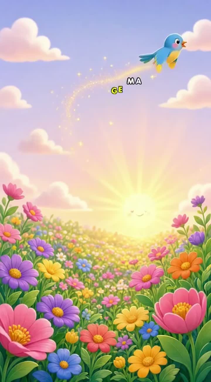 Ambiance visuelle: Douce, colorée, lumineuse… — AI cartoon