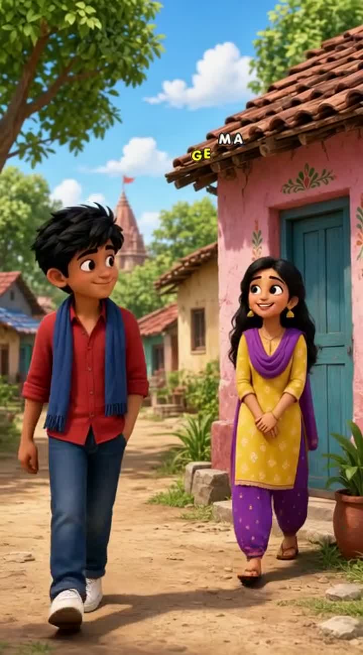 Short, vibrant cartoon animation in a single continuous shot… — AI cartoon