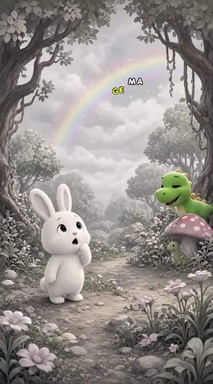 The Missing Rainbow — AI cartoon