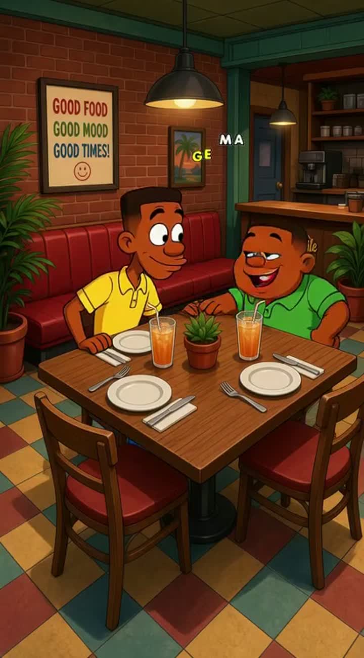 Funny 2D animated comedy series called "THE TWO CRAZY FRIENDS" — AI cartoon