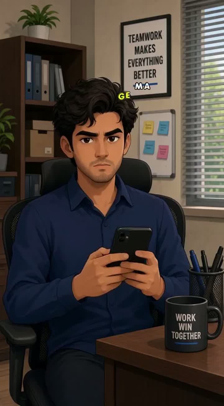 You're sitting there — AI cartoon