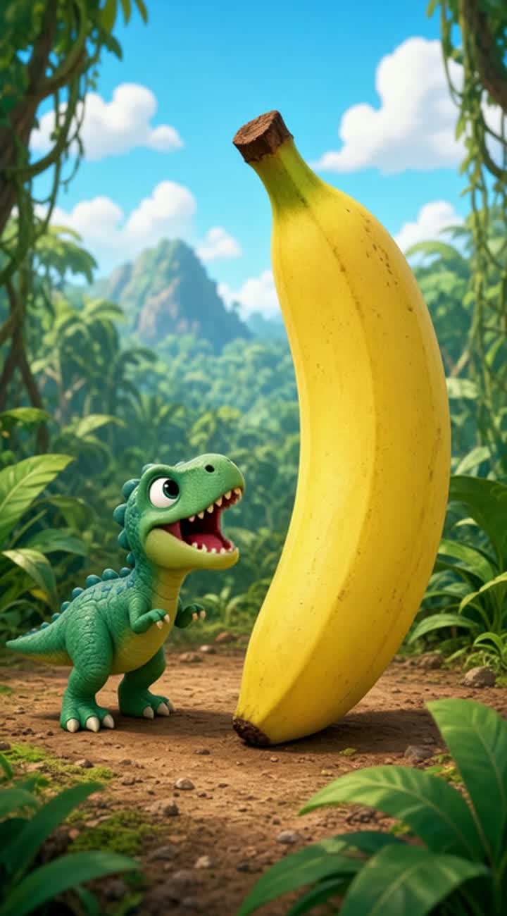 Tiny Dinosaur vs — AI cartoon