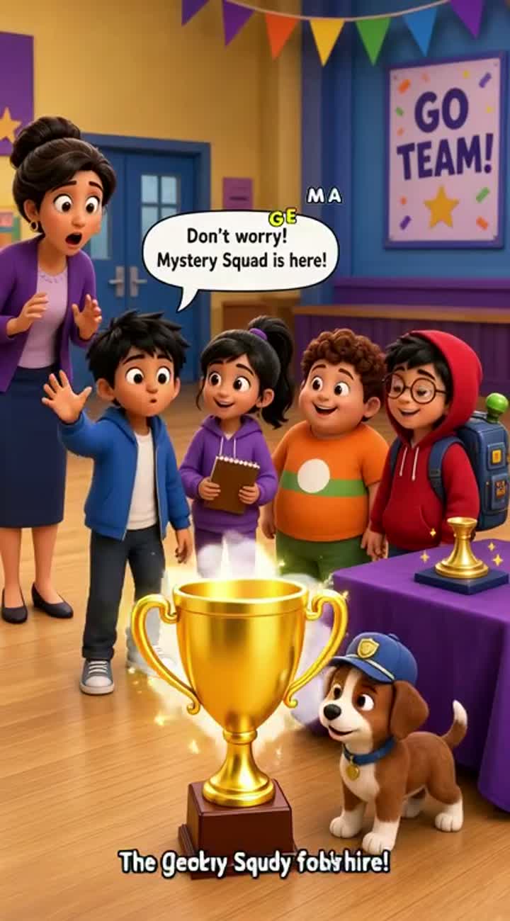 MYSTERY SQUAD - THE MISSING GOLDEN TROPHY — AI cartoon