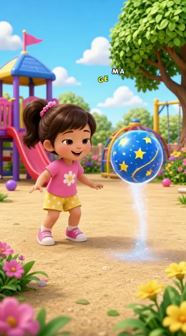 The Magic Ball Adventure! — AI cartoon