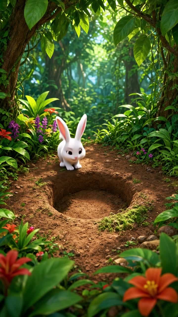 Colorful 3D animated Hindi children's story about a cute golden… — AI cartoon