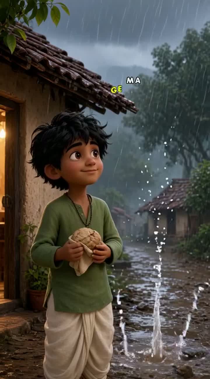 Complete Hindi devotional 3D cartoon animated movie titled "भक्ति… — AI cartoon