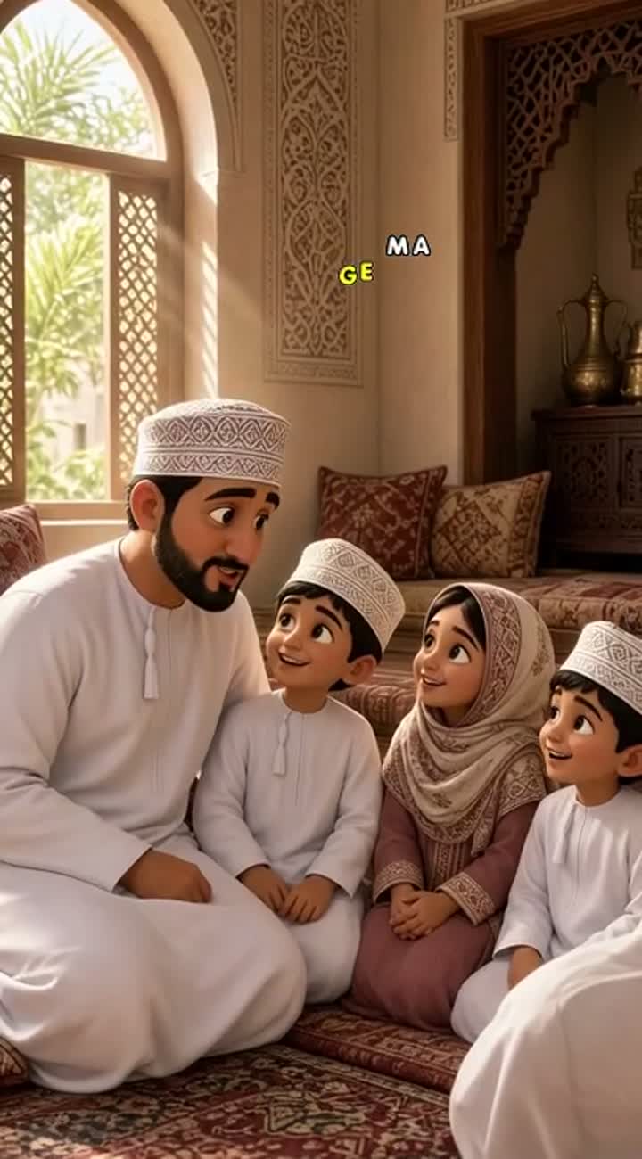 High-quality 3D animated family movie scene set inside a beautiful… — AI cartoon