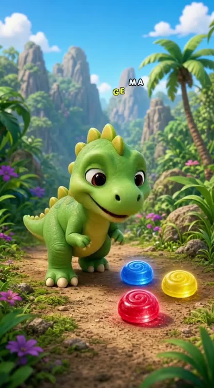 Complete vertical 9:16 animated 3D cartoon for children ages 3-6 — AI cartoon