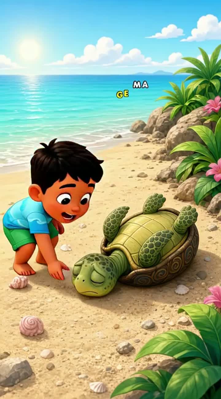 Single continuous animated cartoon shot lasting a few seconds… — AI cartoon