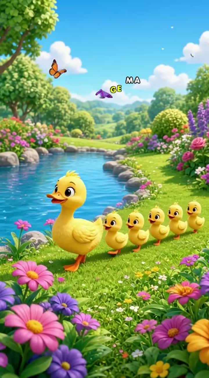 Five Little Ducklings — AI cartoon