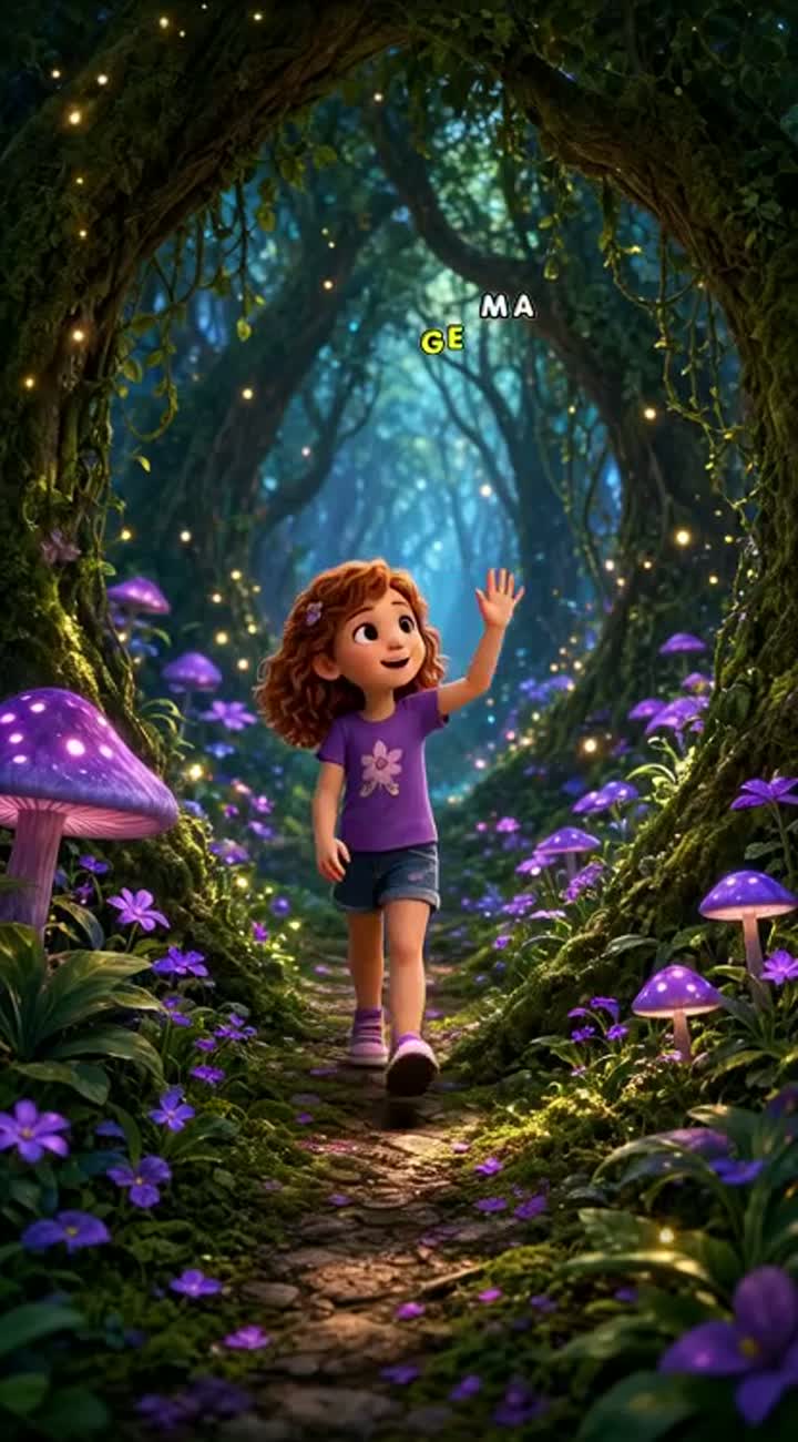 A cute 3D cartoon girl named Adri, about 8 years old… — AI cartoon