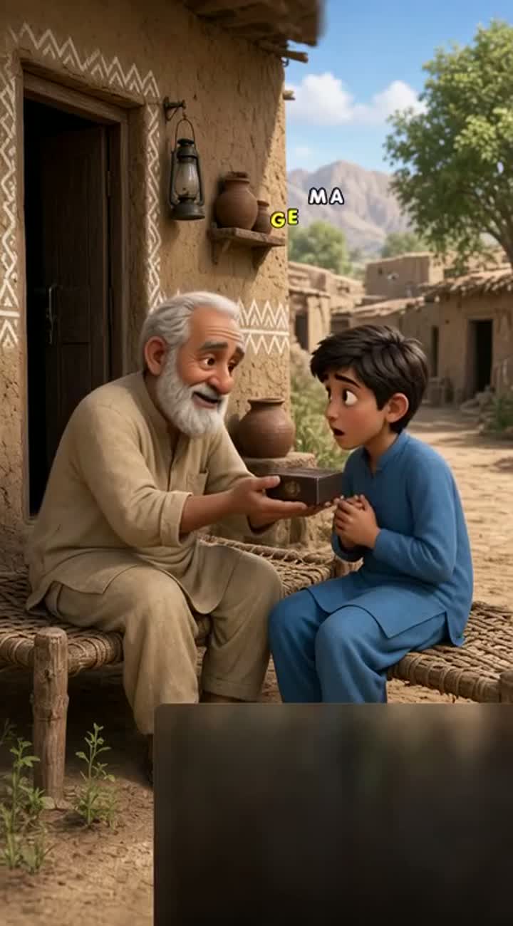 3D animated cartoon video in a Pakistani village — AI cartoon