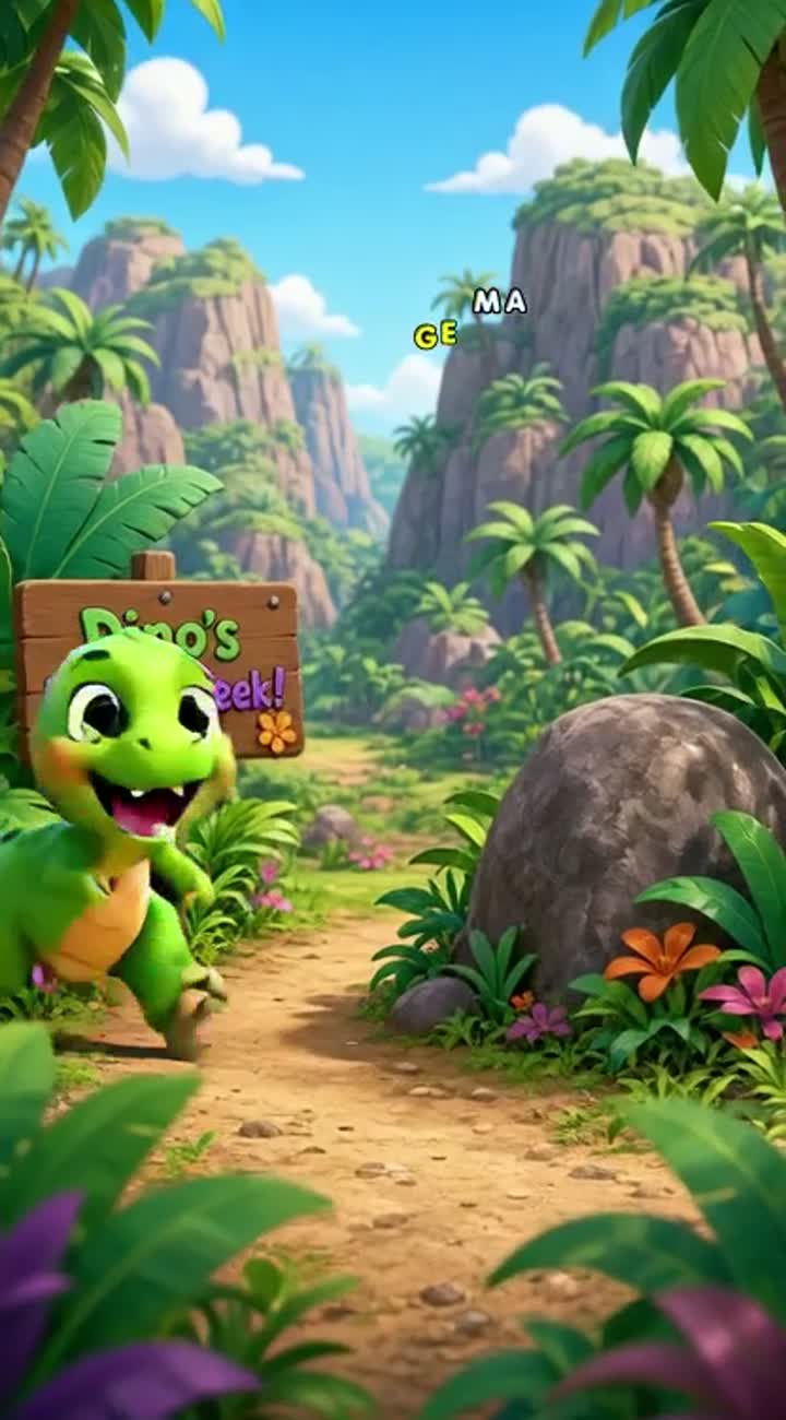 Colourful, friendly cartoon for children aged 3-6 — AI cartoon
