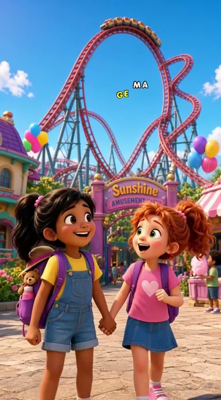 On a bright summer morning, Zewi, a lively little girl… — AI cartoon