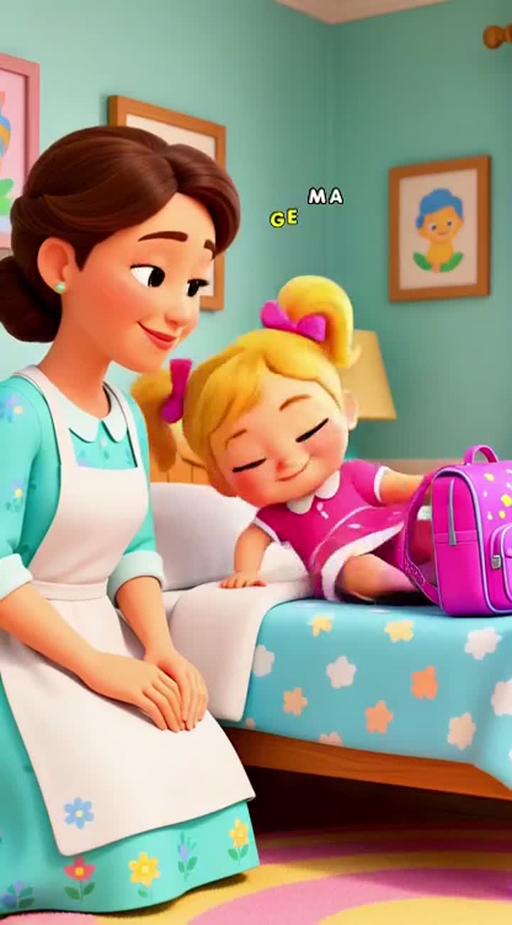 A Little Girl's First Day at School — AI cartoon