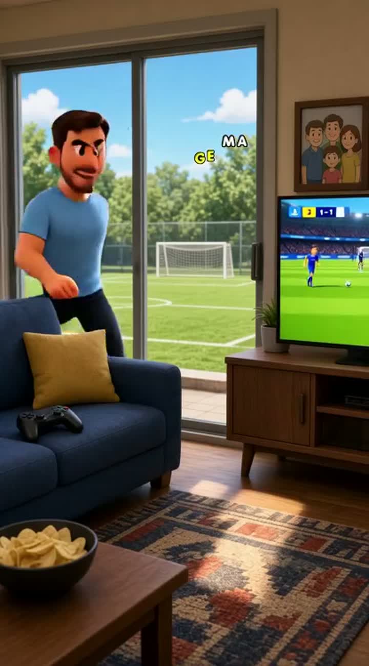 For my story and now for the story could I have a soccer game… — AI cartoon