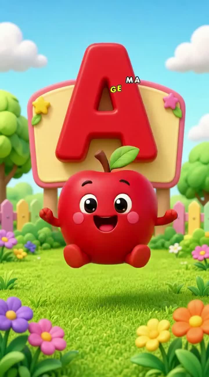 Cute, colorful and educational 3D cartoon video for babies… — AI cartoon