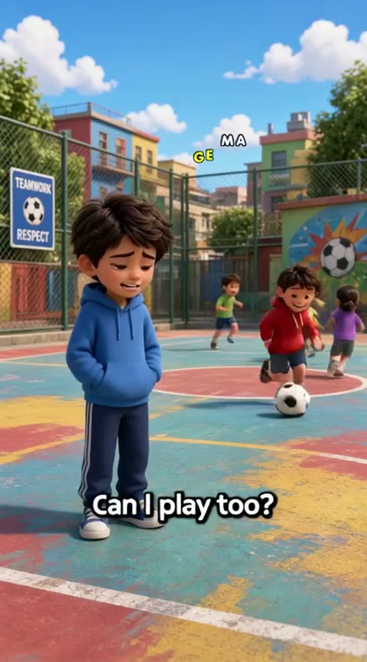 The Boy Nobody Picked — AI cartoon