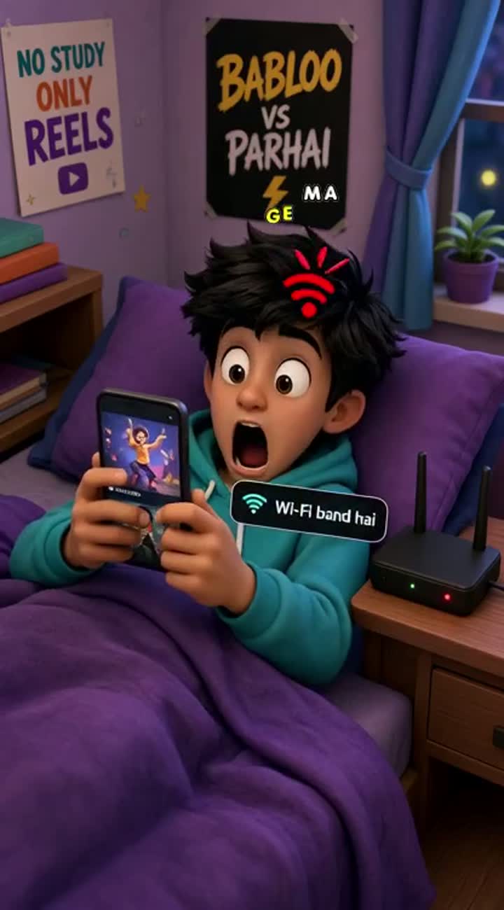 Wi-Fi Ka Sadma — AI cartoon