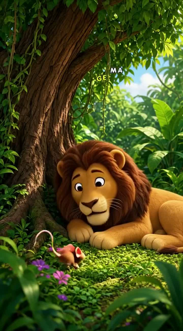 Beautiful 3D cartoon story about a brave little mouse… — AI cartoon