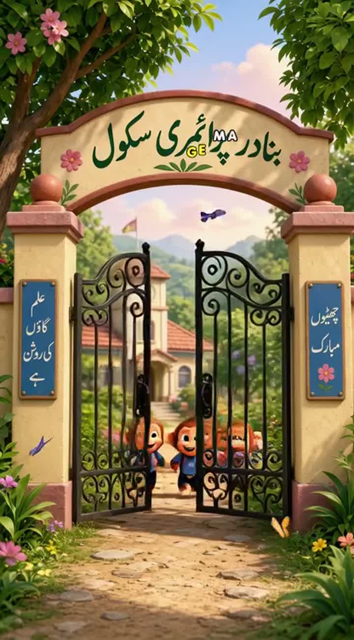 Bandar Bachon Ki Nani Ke Ghar Chuttiyan — AI cartoon