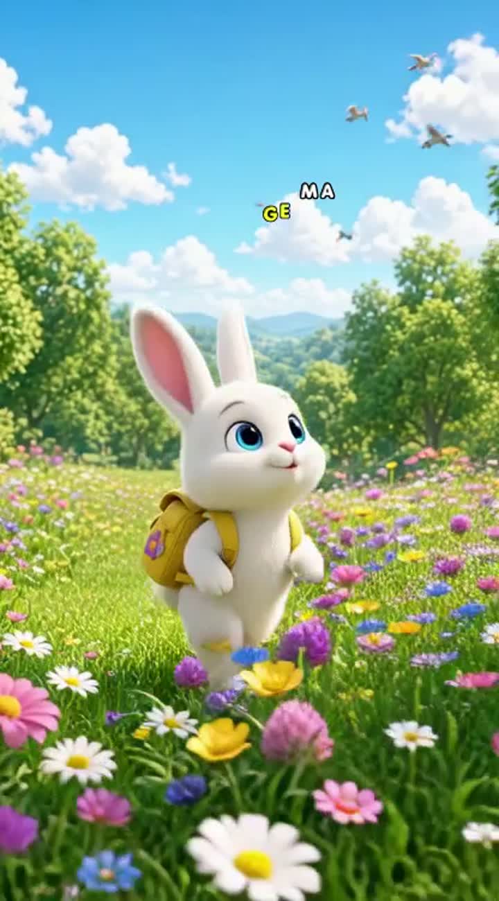 Crea un video animado infantil en 3D titulado "El conejito que… — AI cartoon