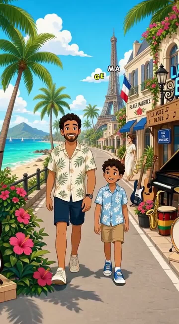 Both characters are shown from the front… — AI cartoon