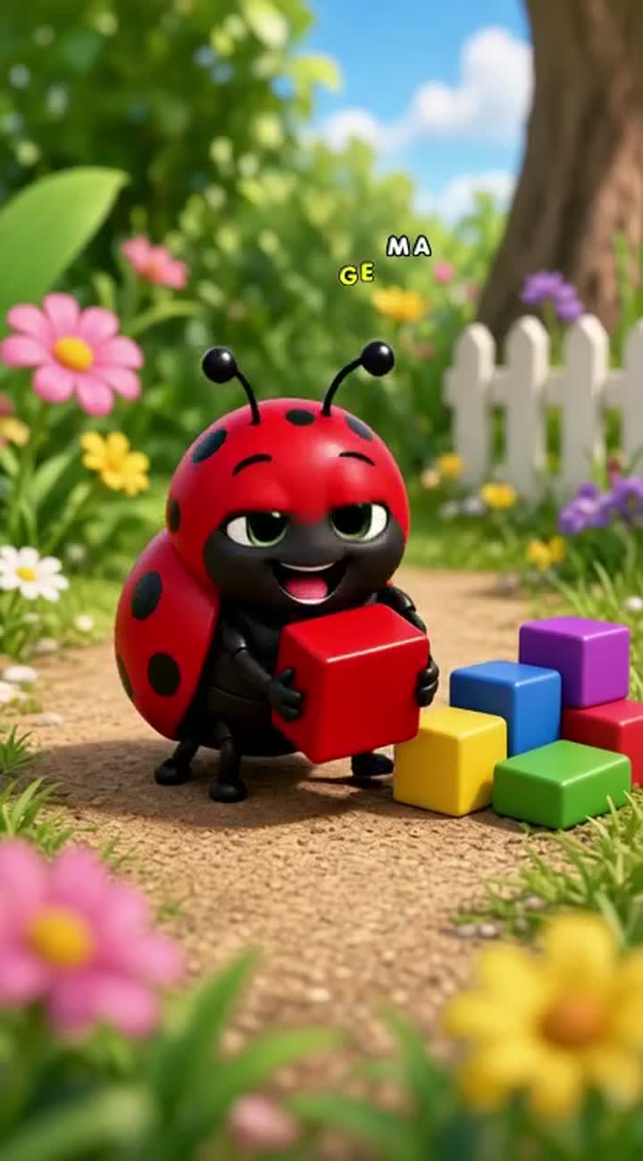 Cute 3D preschool cartoon featuring Cuddle Bug… — AI cartoon