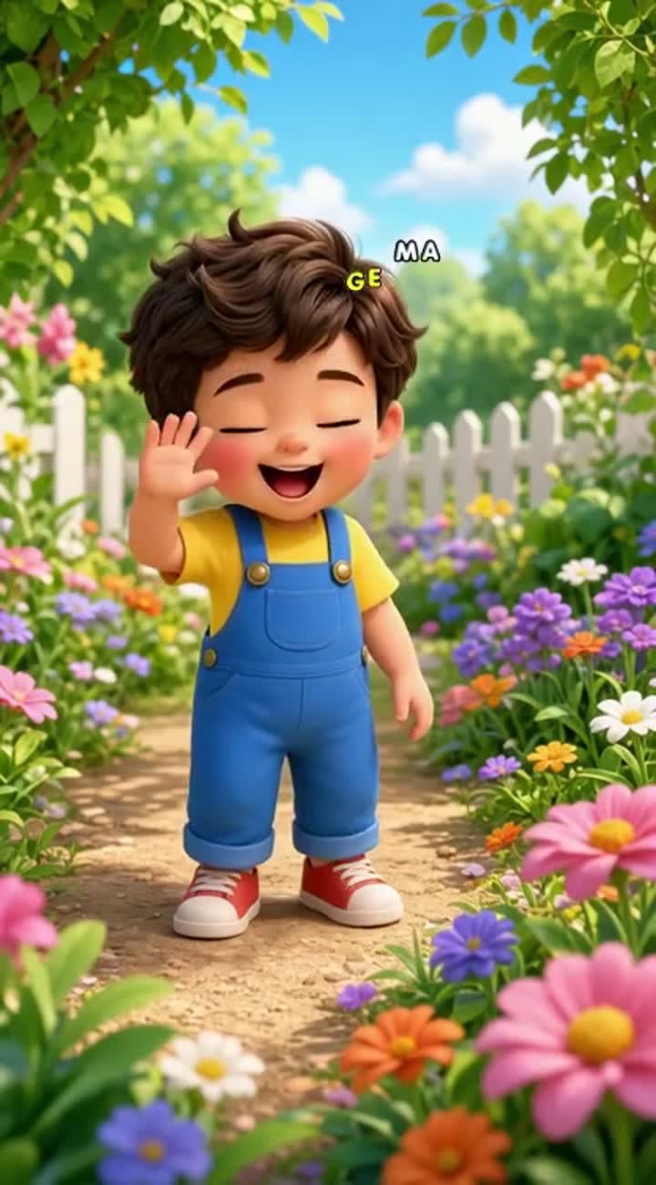 Scene 1 - Hello, friends! — AI cartoon