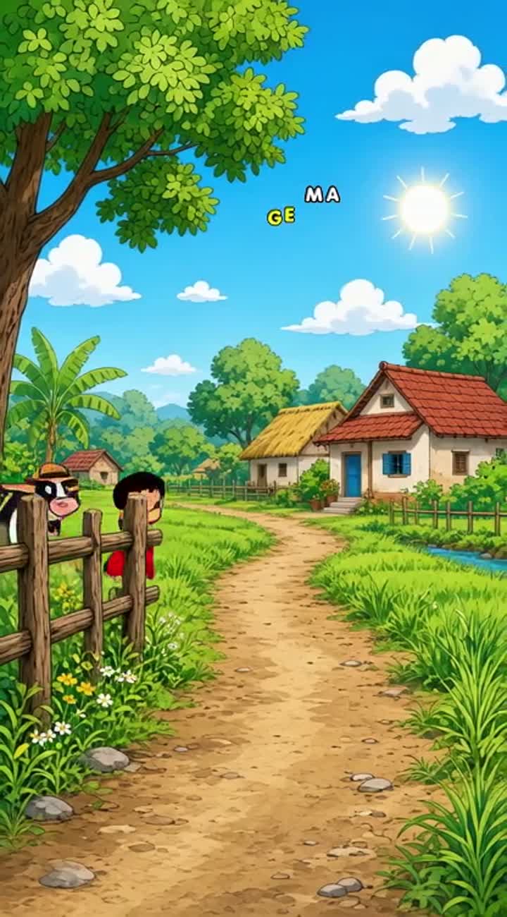 Scene 8: Funny Ending - Golu Steals Raju's Hat — AI cartoon
