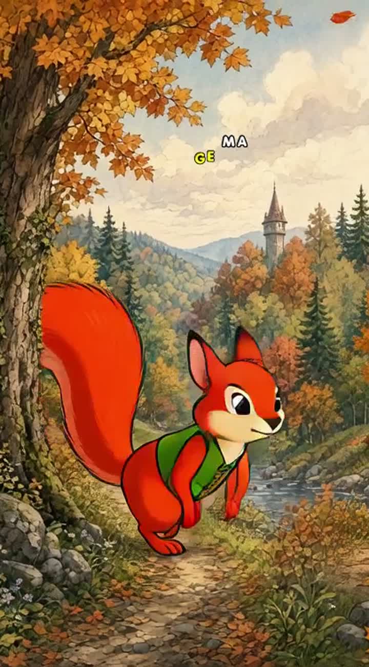 Colorful, hand-drawn animated cartoon based on the fable "The… — AI cartoon