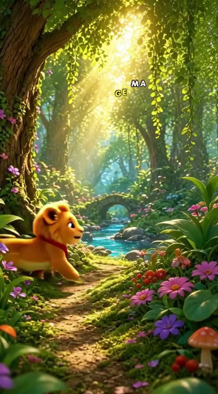 The Lion Who Learned to Be Kind — AI cartoon