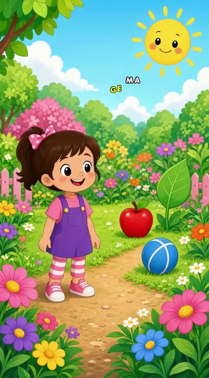 Cute 2D cartoon for children aged 3-6 — AI cartoon