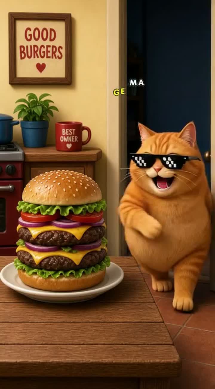 The Burger Thief — AI cartoon