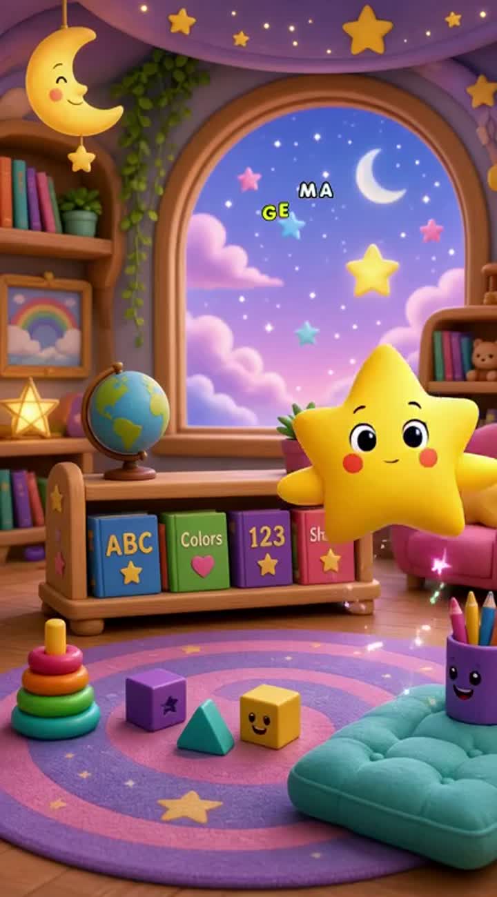 Beautiful and colorful 3D cartoon educational video for young children — AI cartoon