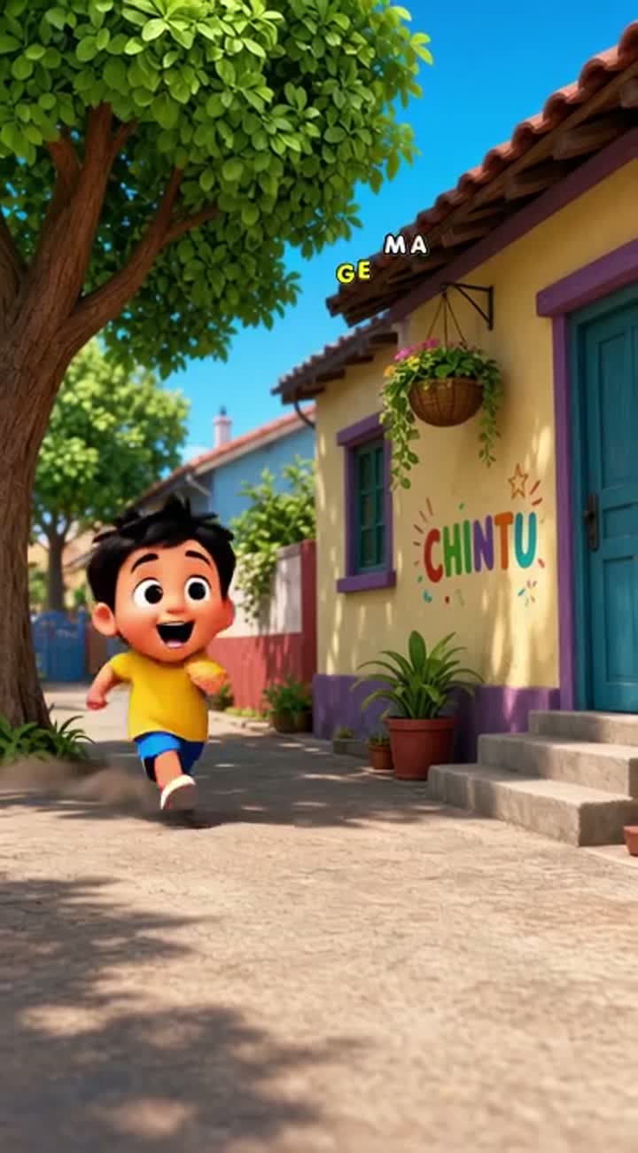 A cute 10-year-old Indian cartoon boy named Chintu, round face… — AI cartoon