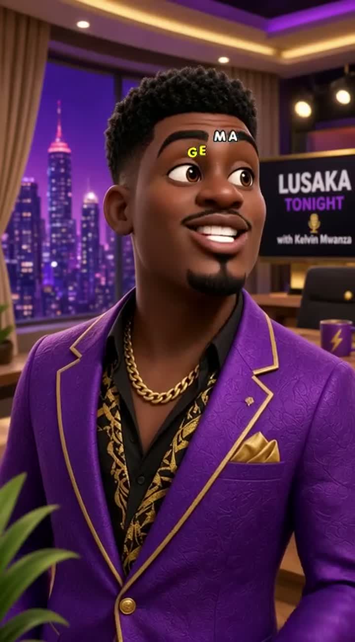 Funny African cartoon comedy featuring a confident Zambian man… — AI cartoon