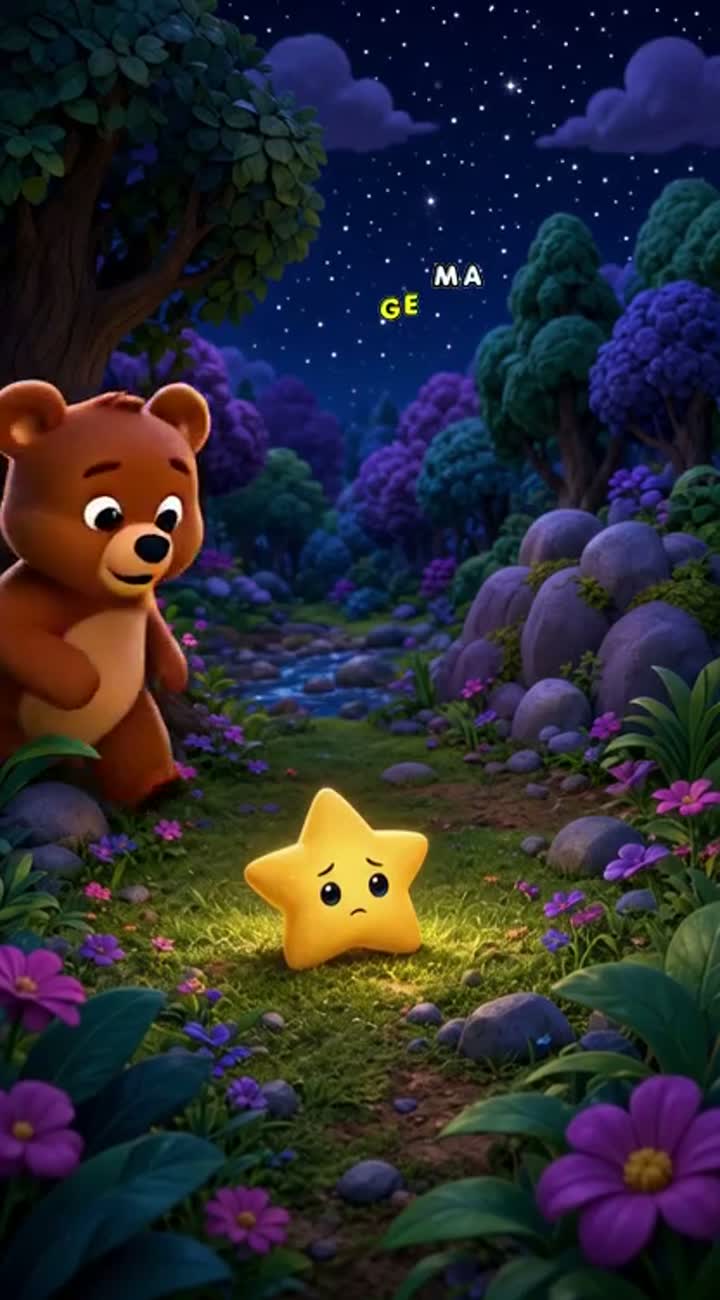 The Little Bear and the Lost Star — AI cartoon