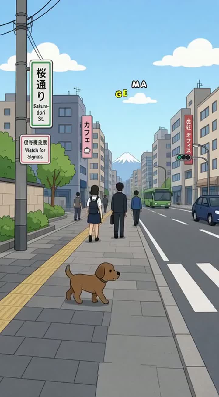 Vertical 9:16 2D cartoon animation for a TikTok story series — AI cartoon