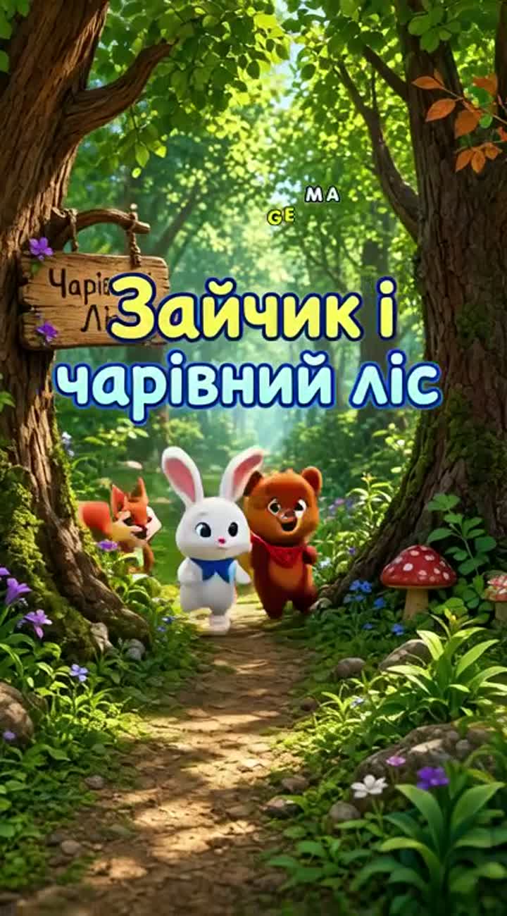 The scene depicts a Ukrainian-language children's 3D cartoon… — AI cartoon