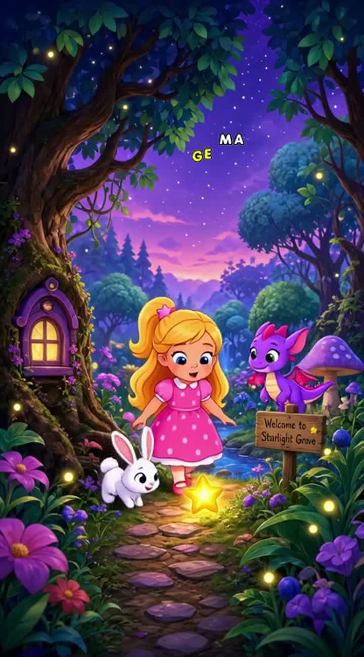 Luna and the Magic Star — AI cartoon