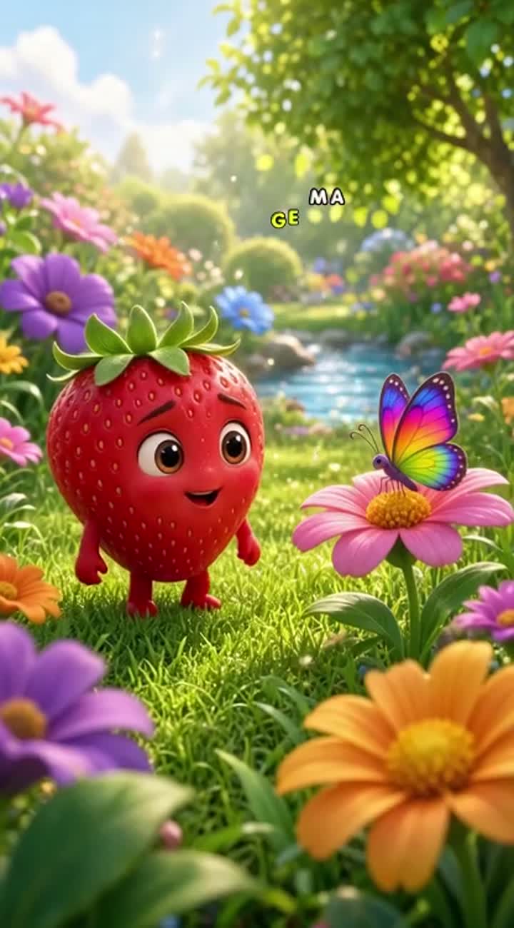 Vibrant, high-quality 3D animated children's cartoon… — AI cartoon